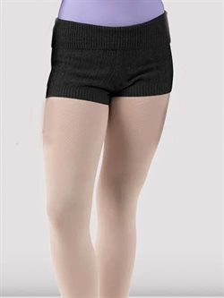 Bloch sorte strik shorts med rib og glimmer detalje