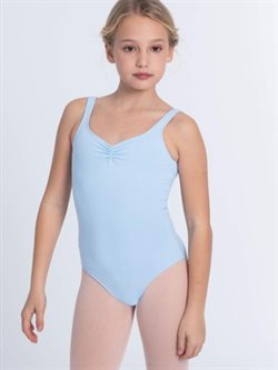 Intermezzo lyseblå balletdragt til piger med rynk