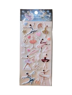 Ballet 3D stickers - 1 ark