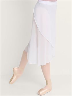 Langt skørt med bindebånd i hvid fra Intermezzo