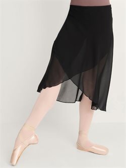 Langt skørt med bindebånd i sort fra Intermezzo