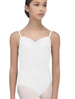 Flot balletdragt til piger med rynk i hvid Wear Moi