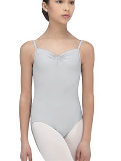 Flot balletdragt til piger med rynk i lysegrå Wear Moi