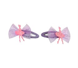 Hårclips med balletdanser og tutu - lilla-rosa