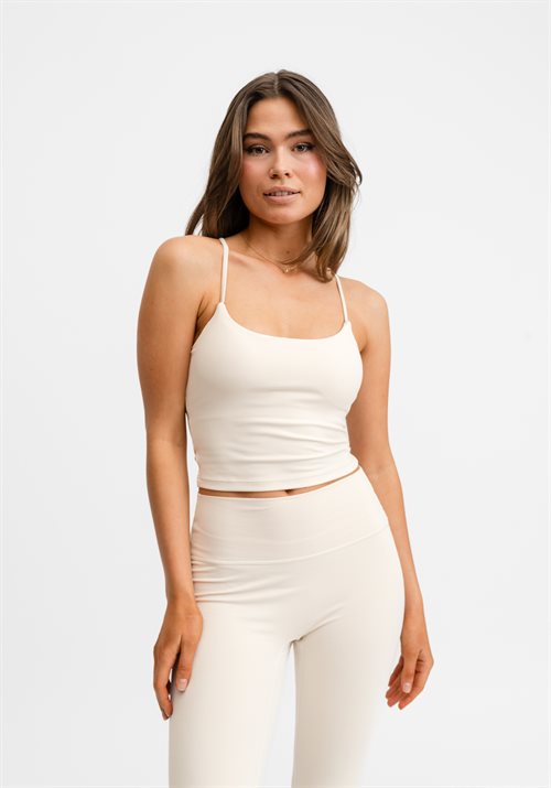 Drop Of Mindfulness top mes stropper i cremefarvet