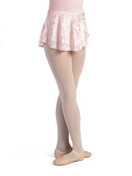 Rosa velour balletskørt Bloch