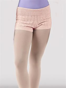 Bloch lyserøde strik shorts med rib og glimmer detalje