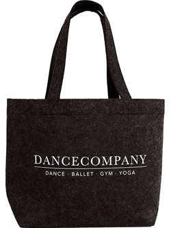 Dancecompany koksgrå filtnet med hvid logoprint