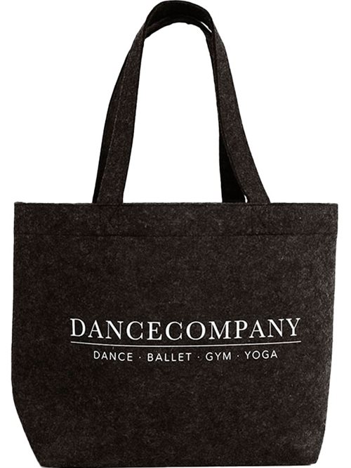 Dancecompany koksgrå filtnet med hvid logoprint