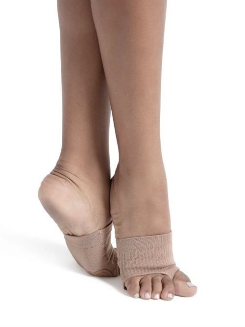 Lifeknit Footundeez nude i strik til ballet Capezio
