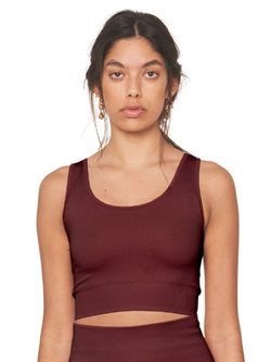 Moonchild soft seamless top i bordeaux rød