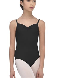 Flot balletdragt til piger med rynk i sort Wear Moi