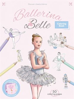 Ballerina Belle malebog med 50 sider