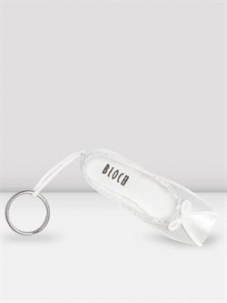 Hvid nøglering ballettåsko bloch