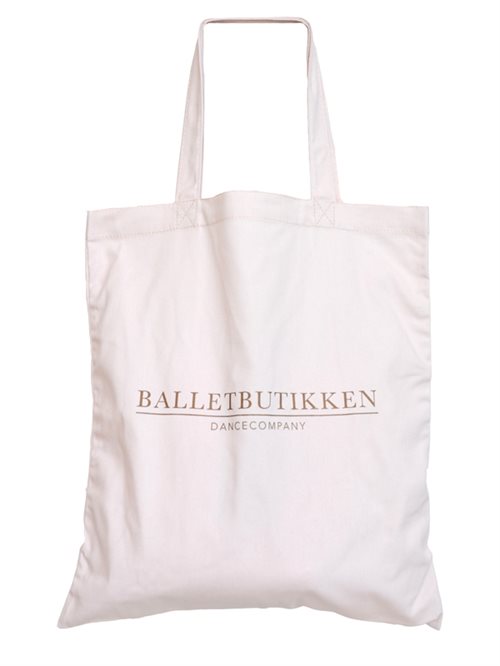 Rosa kanvas balletnet med guld logo