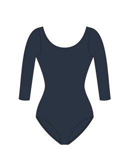Navy balletdragt med lange ærmer Wear Moi