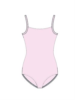 Balletpink balletdragt med smalle stropper Wear Moi