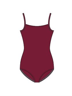Bordeaux balletdragt med smalle stropper Wear Moi