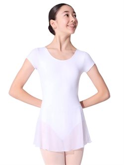 Balletdragt til piger med skørt fra Capezio - hvid