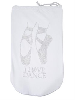 balletsko pose med print af tåsko i glimmer