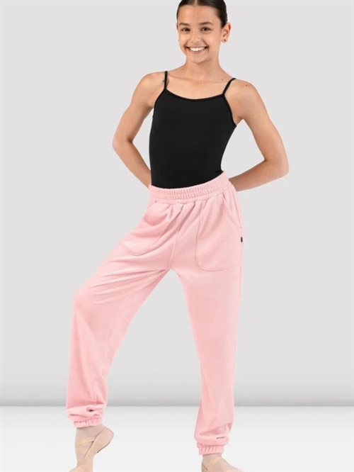 Bloch Lily velour rosa sweatbukser til piger
