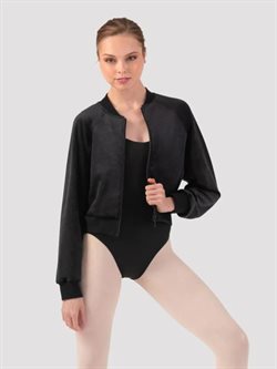 Sort velour sweat warmup jakke Bloch