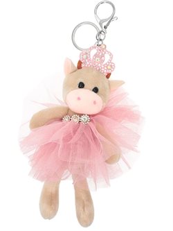 Beige ballet ko med tutu skørt og diadem