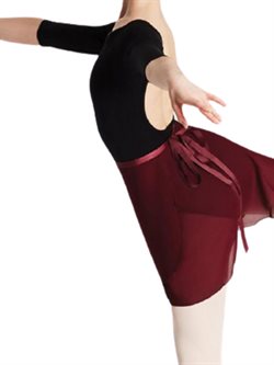 bordeaux balletskørt chiffon fra Capezio