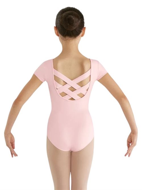 Rosa balletdragt til piger kort ærme Bloch