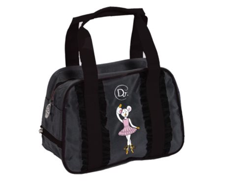 Sort ballettaske med balletmus print