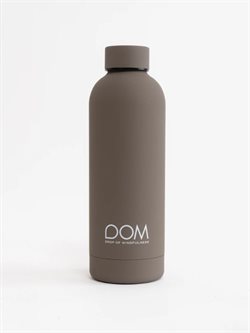 Mørk grå-brun drikkeflaske 500 mL - Drop of Mindfulness