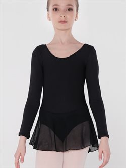 Sort Wear Moi balletkjole med lange ærmer og påsyet skørt 