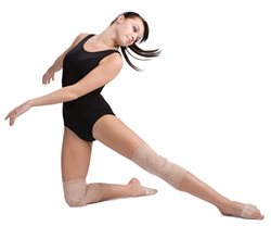 Bunheads beige kneepads med gelepuder