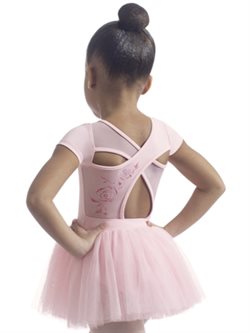 Lyserød Bloch balletdragt med tutu og mange detaljer