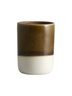Keramik krus med brun glasering