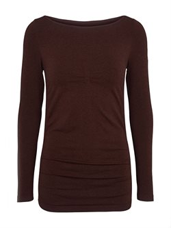 Seamless Bella Beluga mørkeblå bluse til yoga og pilates