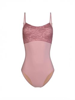 Balletdragt Chloe rosa med blonder Mara Dancewear