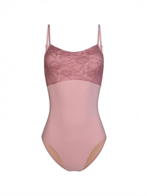 Balletdragt Chloe rosa med blonder Mara Dancewear