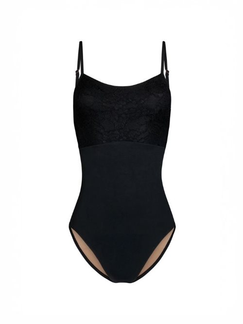 Balletdragt Chloe sort med blonder Mara Dancewear