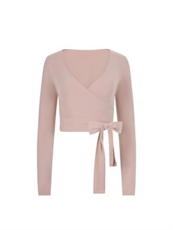 Mara Dancewear - wrap cardigan i svag rosa