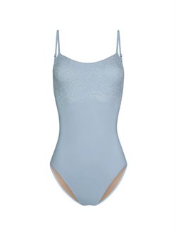 Balletdragt Chloe lyseblå med blonder Mara Dancewear