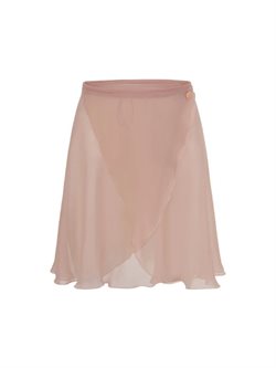 Mara Dancewear - mesh wrap balletskørt i duset koralfarve