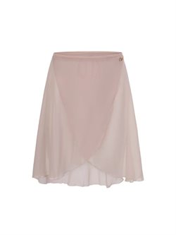 Mara Dancewear - mesh wrap balletskørt i svag rosa