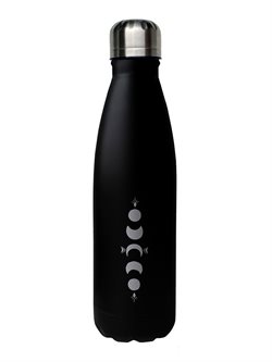 Moonchild drikkeflaske 500 ML mat sort med sølv