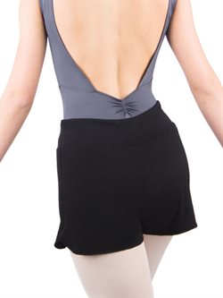 Sorte bløde balletshorts til teen og damer