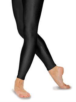 Sorte blanke leggings til dans og ballet