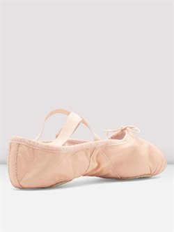 Blød balletsko rosa skind med split sål 