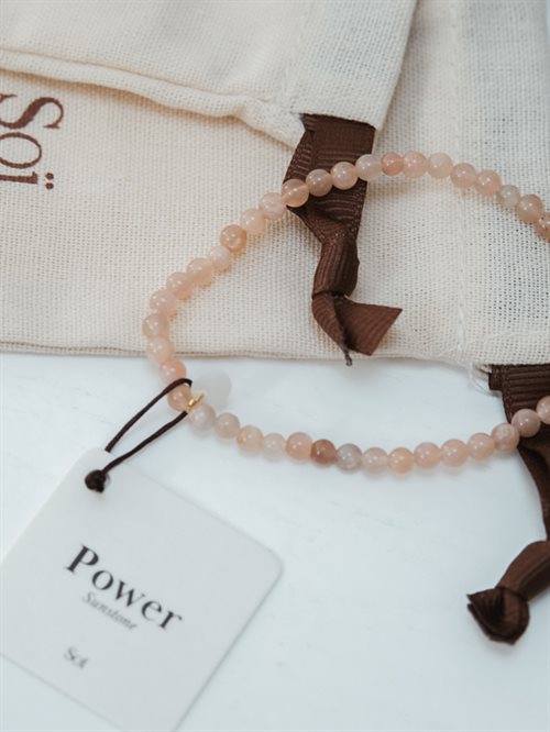 Soï sunstone armbånd - 4mm