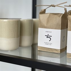 Keramik krus med beige glasering