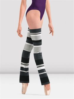 Bloch grå stribet ballet benvarmere